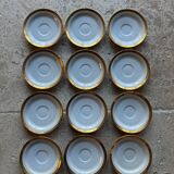 12 Saint-Amand porcelain saucers
