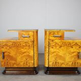Pair of bedside tables mid-century by Jindřich Halabala, Czechoslovakia, 1950s
