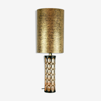 Upcycled art deco gold ellips lamp