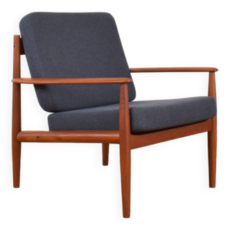 Fauteuil lounge danois en teck du milieu du siècle par Grete Jalk dla France & Søn, années 1960.