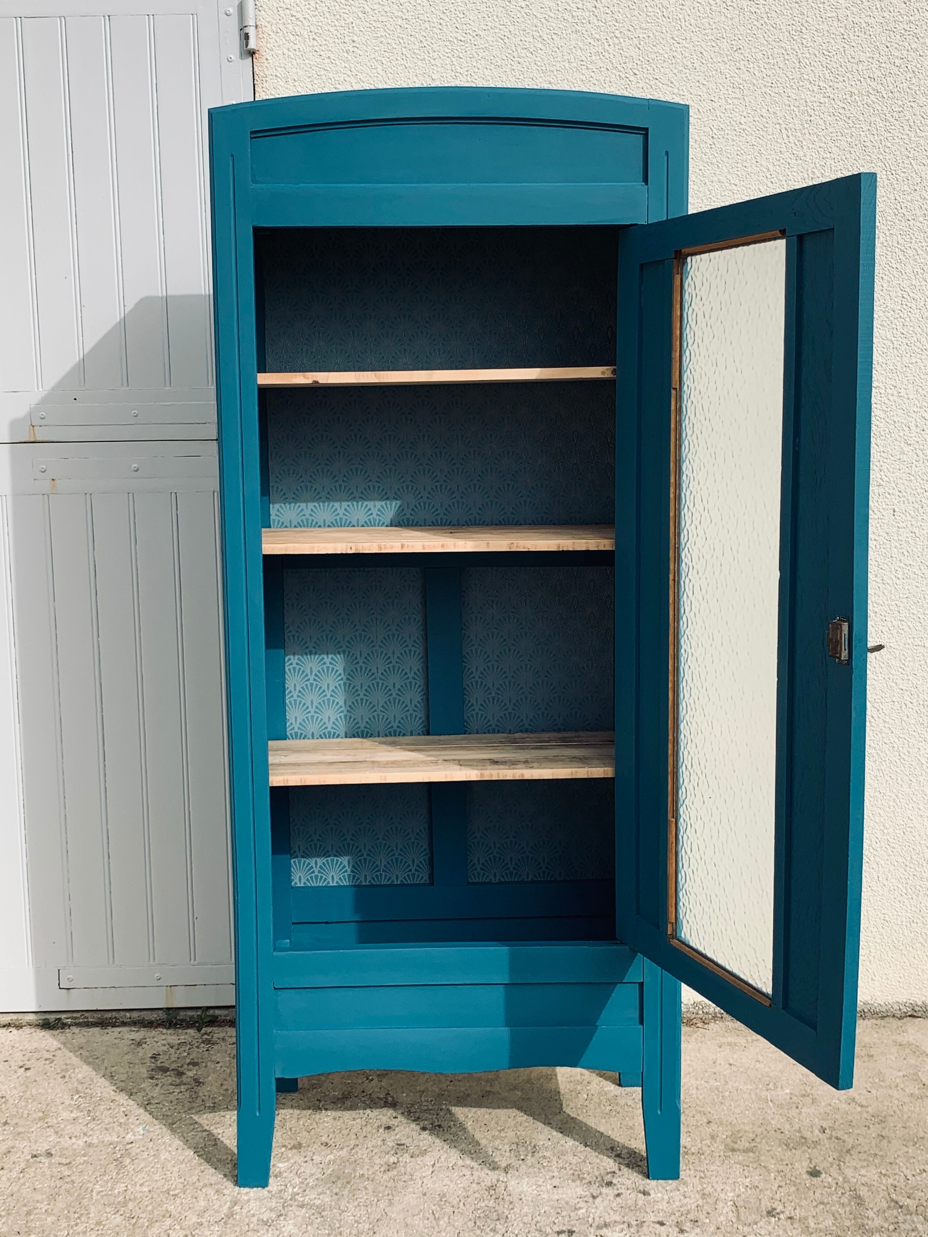 Glass-glazed Parisian wardrobe 1930