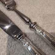 Carving service for 2 pieces, silver-plated metal, Ercuis silversmith, Louis XV style, 29