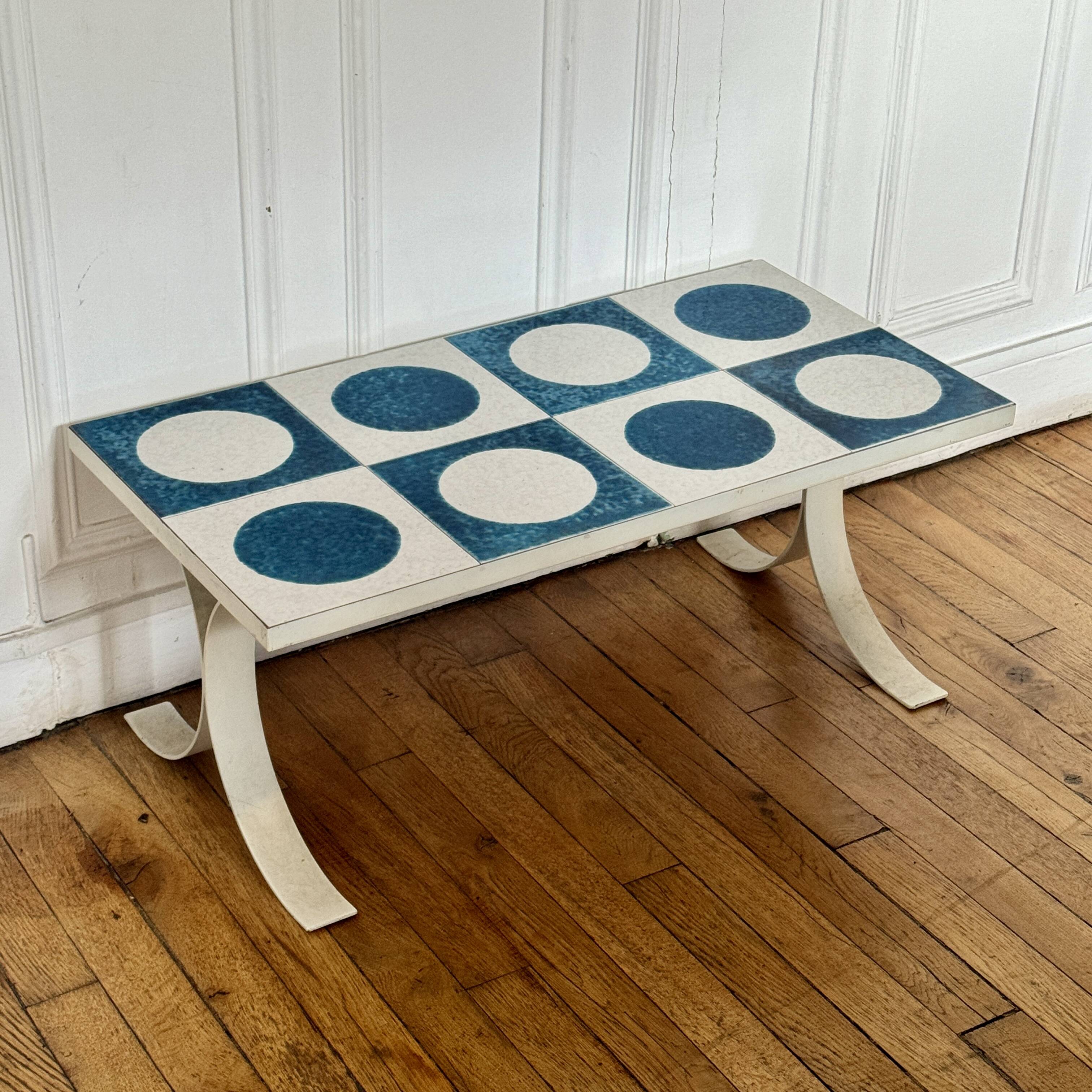 Table en céramique vintage années 1970