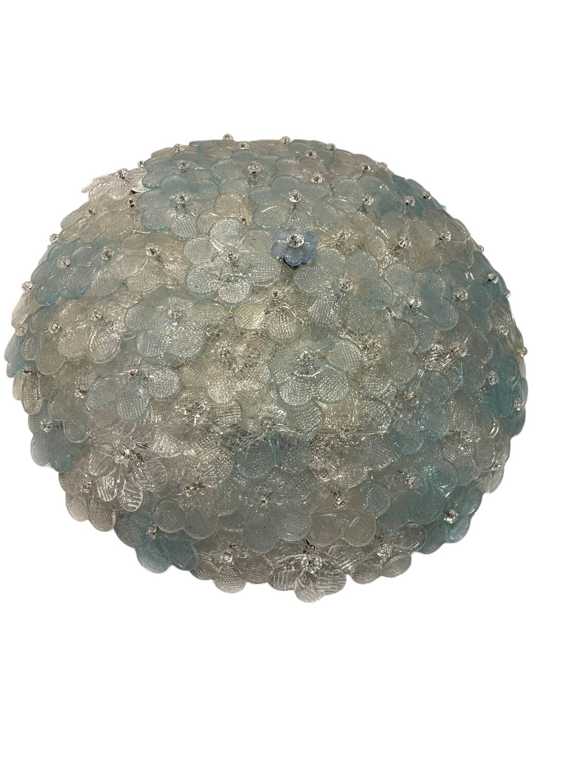 Large Murano Glass Flower Flushmount by Seguso 1960’s