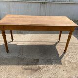 Solid oak farmhouse or desk table with 2 drawers 1900