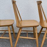 Scandinavian chairs Pinnstol ZPM Radomsko 1950