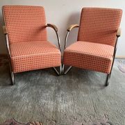 Pair of Mücke-Melder Cantilever Armchairs FN21 Famos, 1940s
