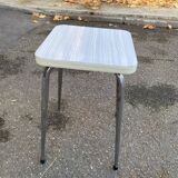 Steel and beige Formica stool