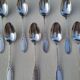 10 small silver-plated metal spoons SF Saglier Frères