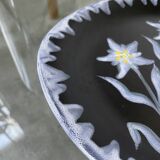 Black ceramic plate from the 60s