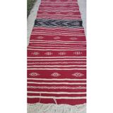Traditional handmade red and black carpet  170x60cm