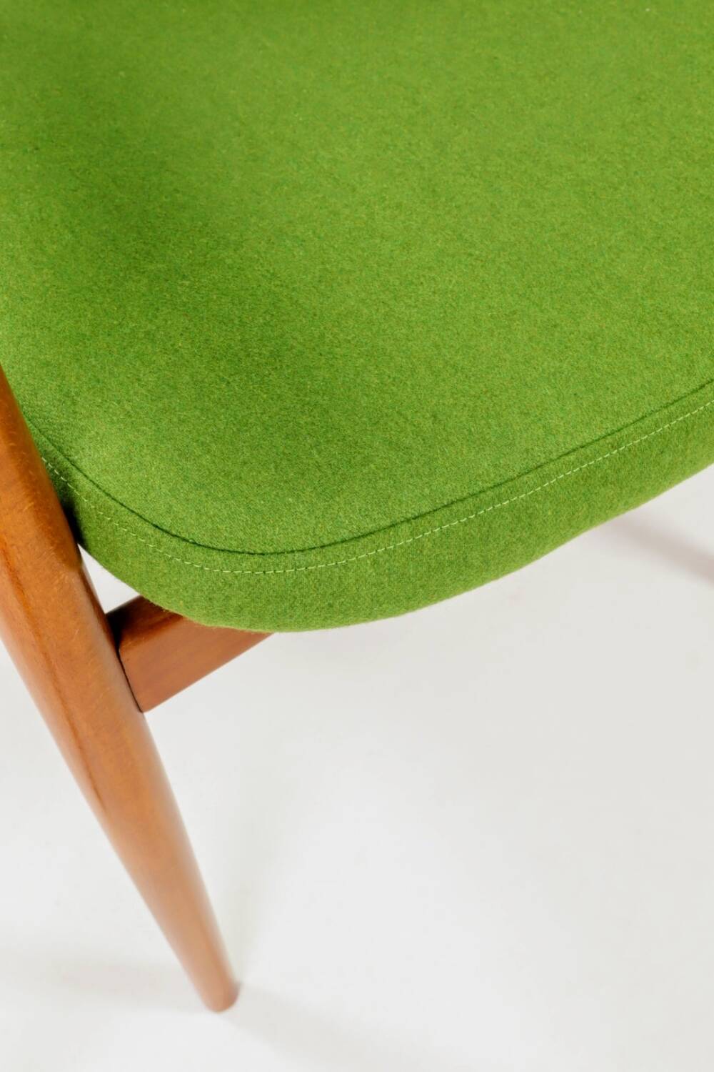 Vintage green wool office chair 1970