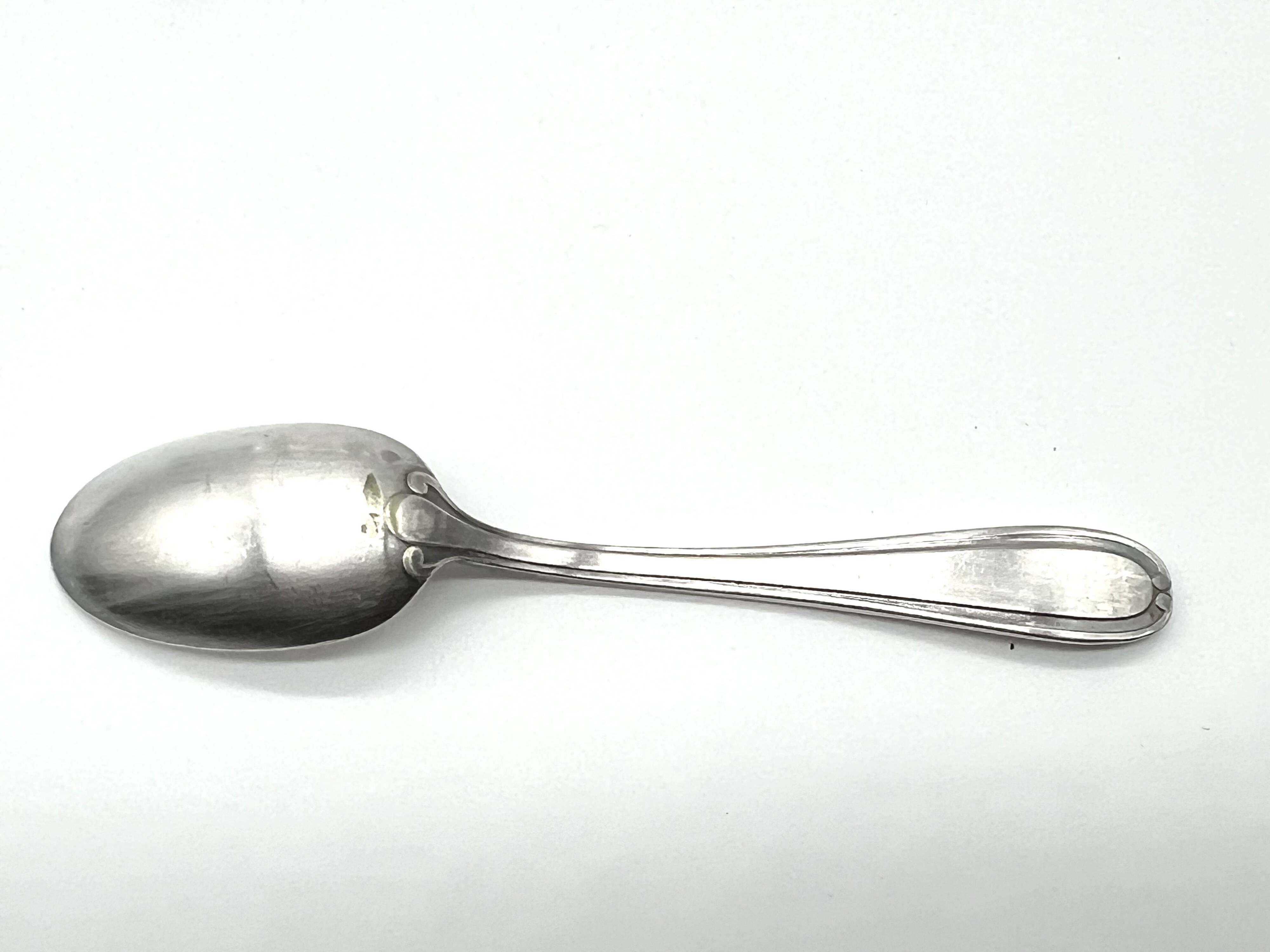 6 silver-plated metal teaspoons PIX 18 microns – France – mid-20th century