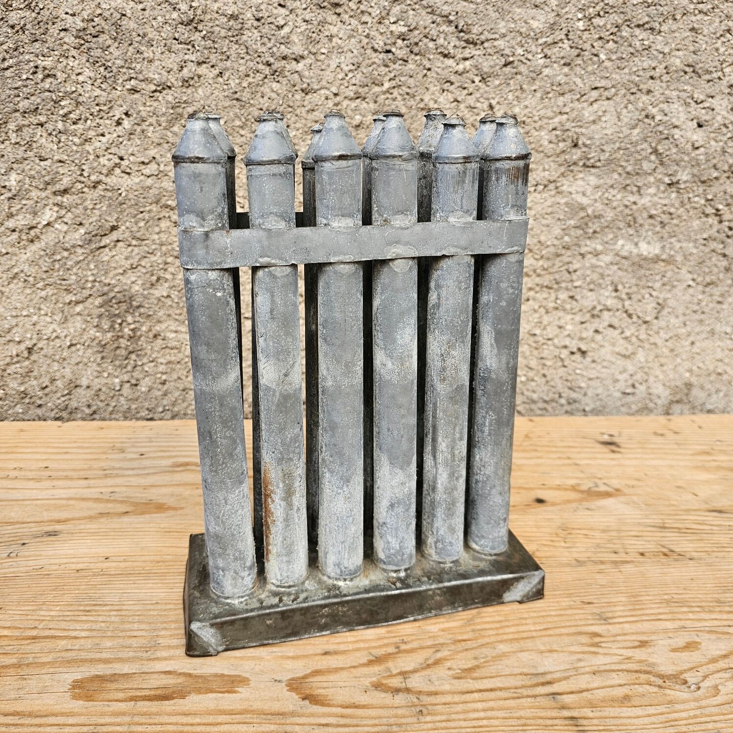 Old sheet metal candle mold