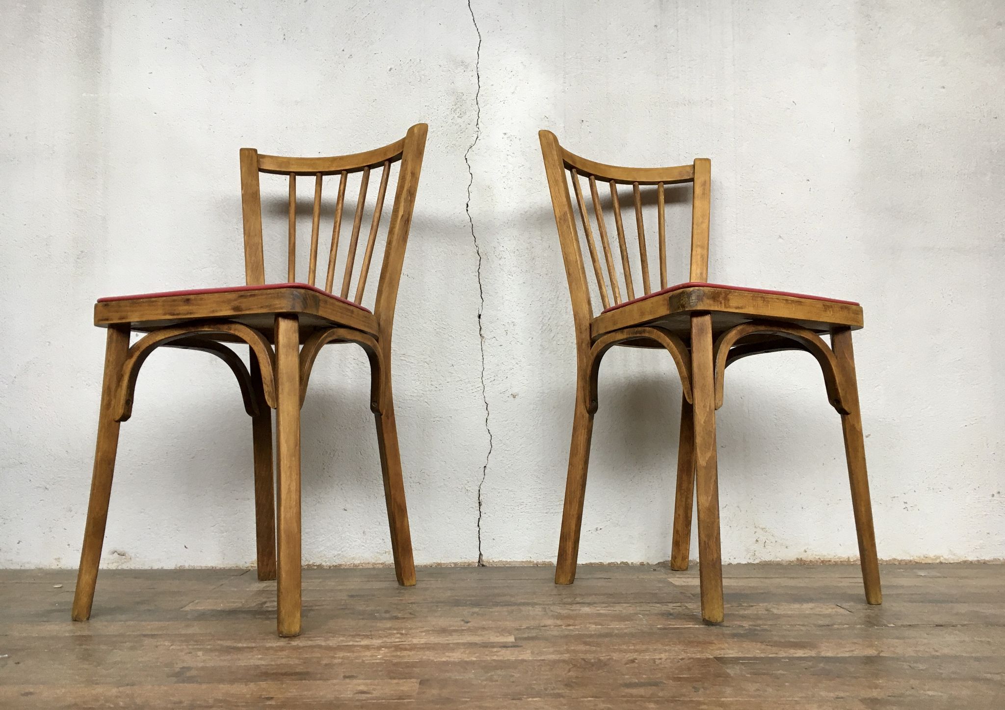Pair of baumann bistro chairs