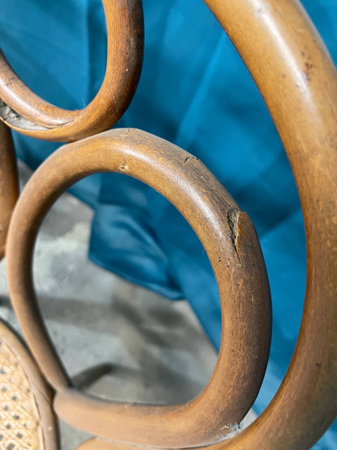 4 chaises thonet n 19 de bistrot bois courbé