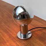 Vintage German table lamp in chrome and glass by Motoko Ishii for Staff.