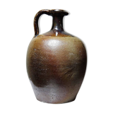 Cruche ancienne XIXe-XXe grès de Puisaye artisanal vernissée