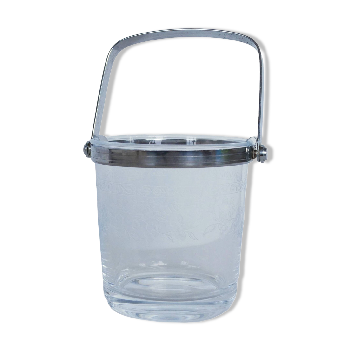 Vintage glass ice bucket