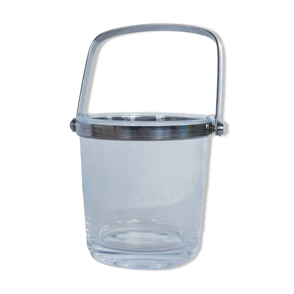 Seau à glace vintage en verre