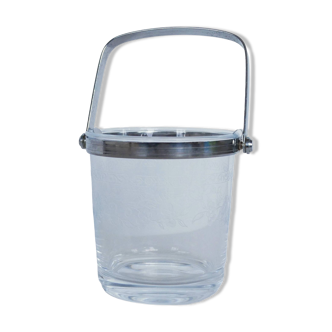 Vintage glass ice bucket