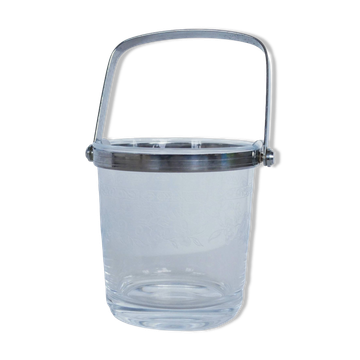 Vintage glass ice bucket