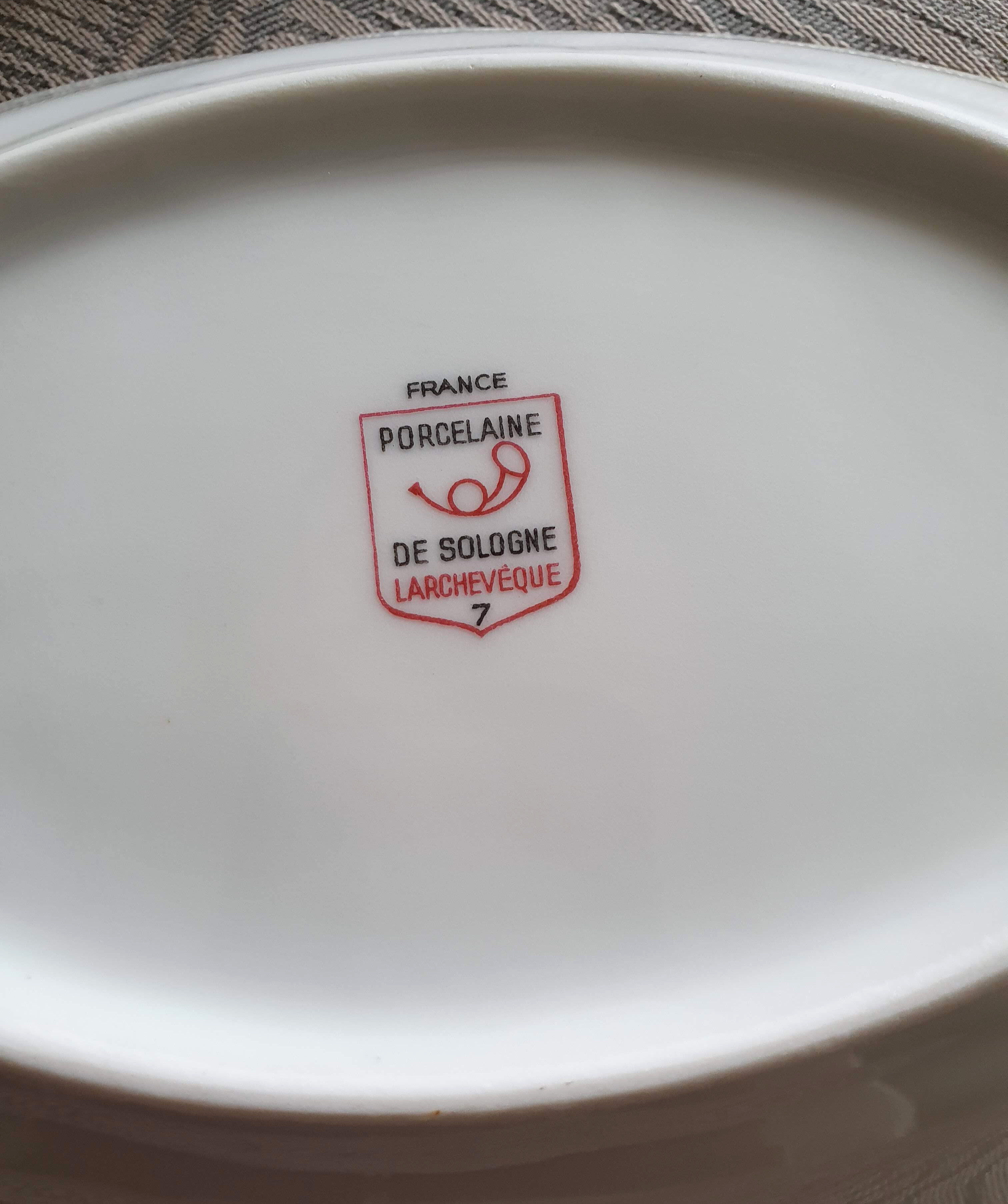 Sologne porcelain table service the archbishop