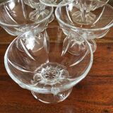 Lot of 6 glass cups Luminarc model Seychelles 1990s