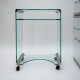 Bureau d'appoint en verre Galotti & Radice Italie 1980