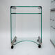 Glass side desk Galotti & Radice Italy 1980