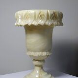 Large Medici alabaster/yellowish marble vase, Belle Époque style
