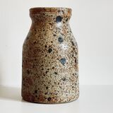 Vintage pyrite stoneware vase