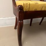 Pair of mahogany empire chairs