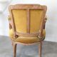 Vintage velvet convertible armchair mustard yellow