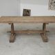 Large monastery table in elm, 19th century, solid top.