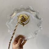 Holophane glass pendant light