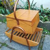 Oak and brass 50s knit worker