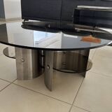 Chrome coffee table Space Age 1970