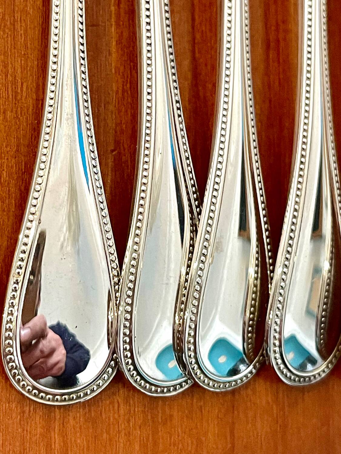 Christofle pearls, 6 ice cream spoons, sorbet, new condition