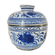 Pot couvert en porcelaine chinoise bleu et blanc