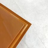 Italian orange lacquered sideboard with inlay, 1970s
