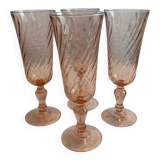 Set of 4 Rosaline champagne flutes
