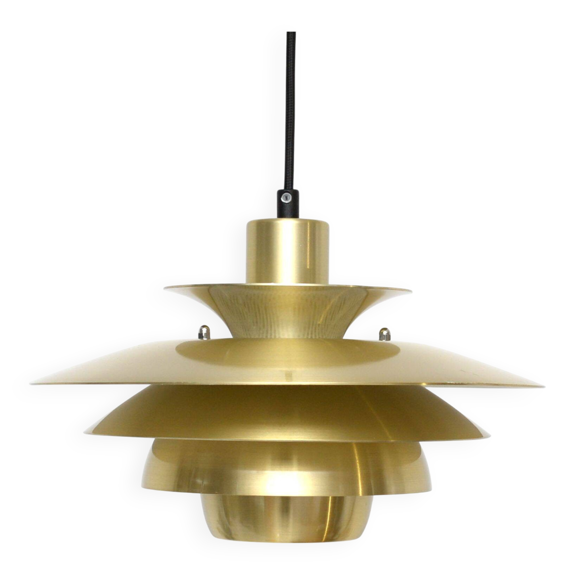 Golden vintage lamp, Denmark 1970s