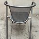 set of 4 graphite metal armchairs