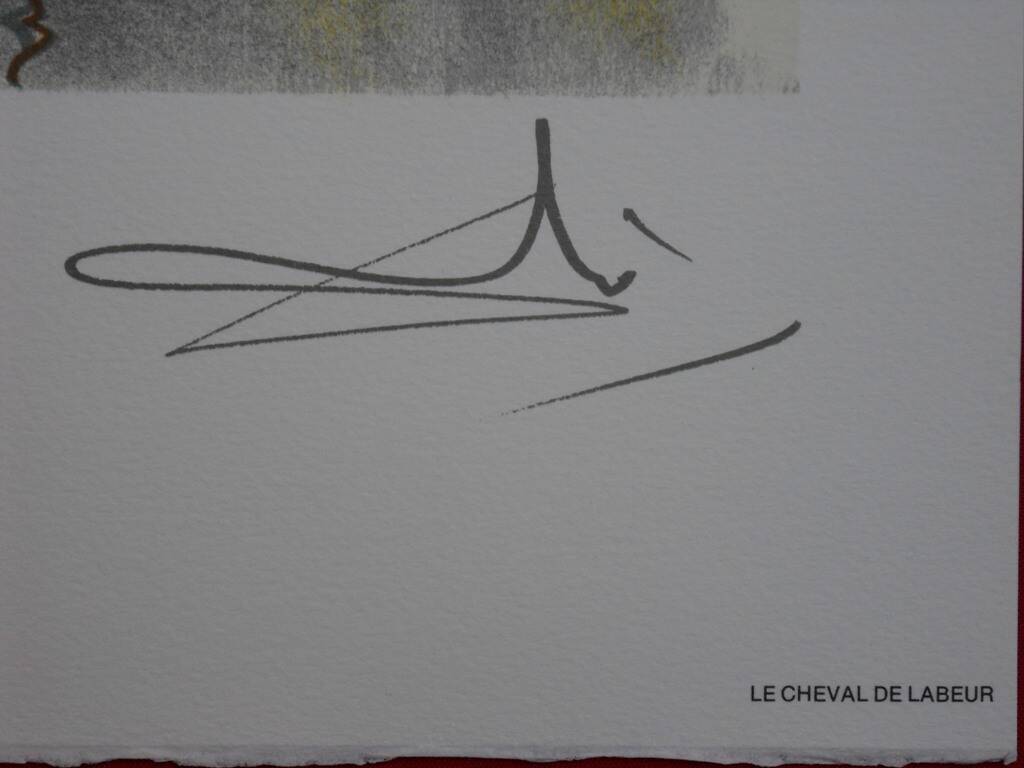 Salvador Dali: Horses, The Work Horse - Signed Lithograph