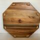 Petit plateau octogonal en bois et corde