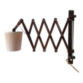 Scandinavian wooden scissor wall light fixture lamp 1960s