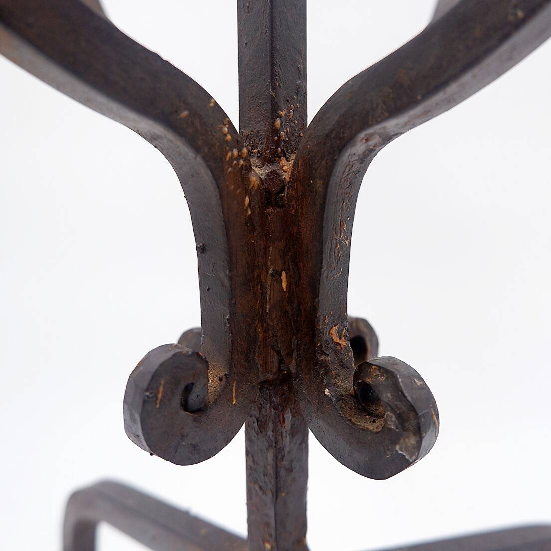 Vintage 5-arm wrought iron candle holder - 1970s