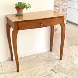 Vintage wood and marble console desk