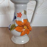 Ceramic vase or pitcher with Poët Laval floral motifs